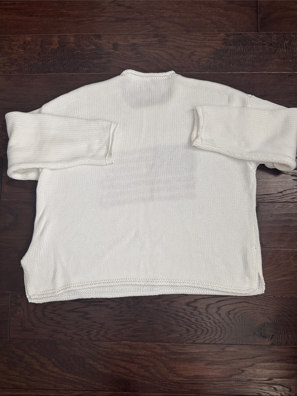Cream Crewneck Sweater with Flag Motif - Picture 7 of 7